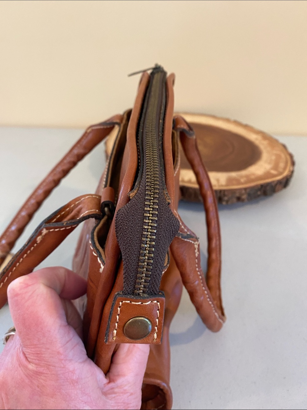 Patricia Nash Brown Tooled Floral Paris Satchel - Picture 4 of 11